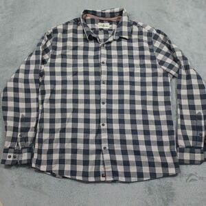 Normal Brand Shirt Mens XL Gray Plaid Flannel Button Up Long Sleeve Casual